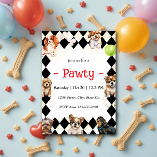 Welpenhund Pawty Einladung