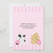 Welpenhund und Herz Einladung zum Geburtstag für M (Rückseite)