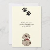 Welpenhund zum Geburtstag Einladung für Jungen (Rückseite)