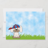 Welpenhund zum Geburtstag Einladung für Jungen (Rückseite)