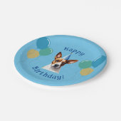 Welpenhund zum Geburtstag Pappteller (Schrägansicht)
