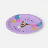 Welpenhund zum Geburtstag Pappteller (Schrägansicht)