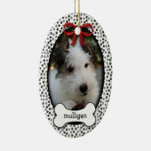 Welpenhundin Weihnachten oder Gedenk Keepake Keramikornament (Rechts)