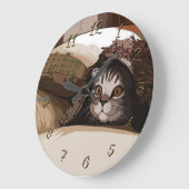Welpenkatze Große Wanduhr (Winkel)