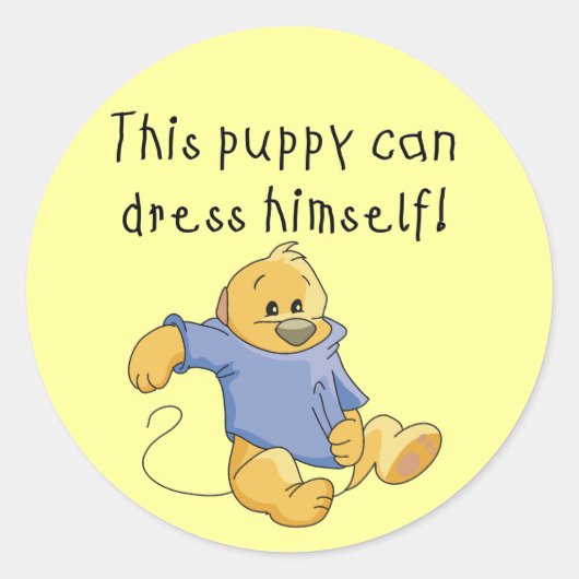Welpenkleidung - Hemden und Geschenke Runder Aufkleber (Vorderseite)