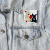 Welpenknopf der französischen Bulldogge des Button (Beispiel)