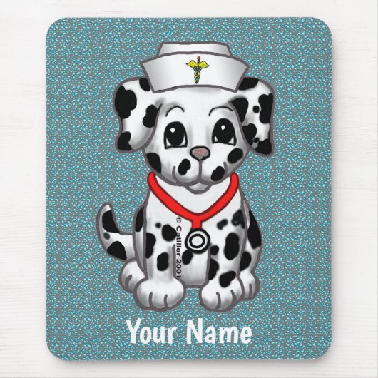 Welpenkrankenschwester Mousepad (Vorne)