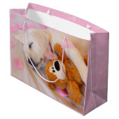 Welpenkuddles 02 große geschenktüte (Rückseite Schrägansicht)