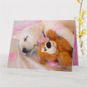 Welpenkuddles 02 karte (Gelbe Blume)