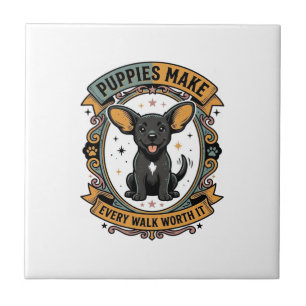 Welpenlauf-Shirt für Hundebesitzer_1 Fliese