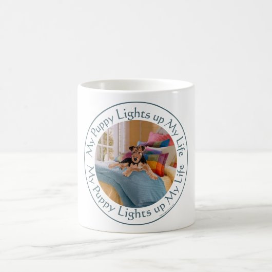 Welpenleuchten in meinem Leben Kaffeetasse (Mittel)