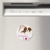 Welpenliebe Cavalier King Charles Spaniel Magnet (In Situ (Geschirrspüler))