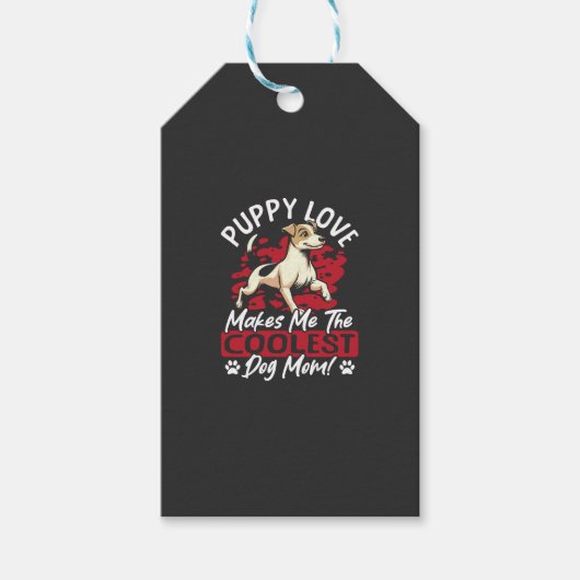 Welpenliebe die coolste Hundemutter! Meine Mutter Geschenkanhänger (Vorderseite)