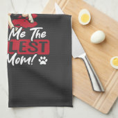 Welpenliebe die coolste Hundemutter! Meine Mutter  Geschirrtuch (Viertel Falte)