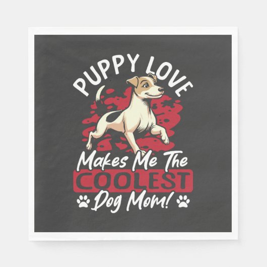 Welpenliebe die coolste Hundemutter! Meine Mutter Serviette (Vorderseite)