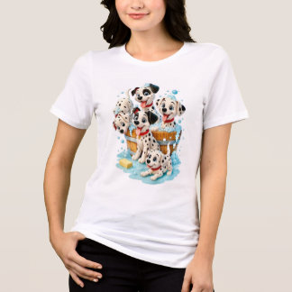 Welpenliebe Grafik Damen T-Shirt Tri-Blend Shirt