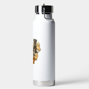 Welpenliebe - Herz aus Hunden Trinkflasche