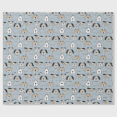Welpenliebe Hunde Geschenkpapier (Flach)