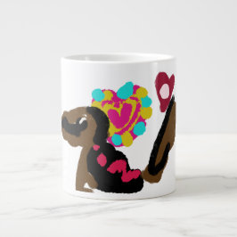 Welpenliebhaber warm Jumbo-Tasse