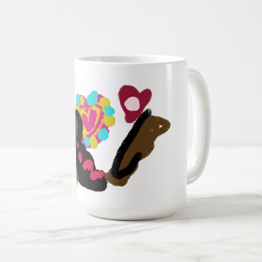 Welpenliebhaber warm kaffeetasse (VorderseiteRechts)