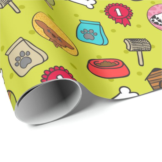 Welpenmuster Geschenkpapier (Rolleneckpunkt)