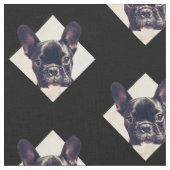 Welpenmuster Gewebe der französischen Bulldogge Stoff (Nahaufnahme)