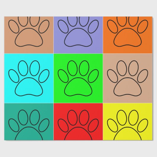 Welpenpaare auf den Plätzen Geschenkpapier (Flach)