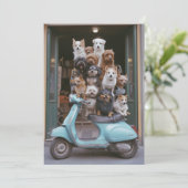 Welpenpackung Vespa Adventure Einladung (Stehend Vorderseite)