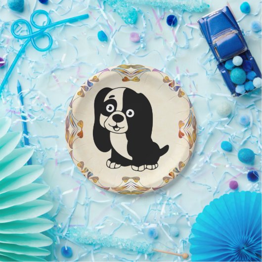 Welpenpapier Pappteller (Party)