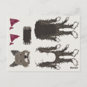 Welpenpapierpuppenteile Postkarte (Rückseite)