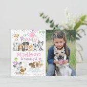 Welpenpfanne Einladung (Stehend Vorderseite)