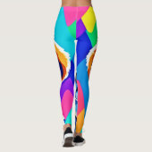 Welpenportrait: farbenfrohe Junge Leggings (Rückseite)