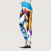 Welpenportrait: farbenfrohe Junge Leggings (Links)