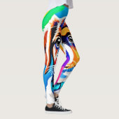 Welpenportrait: farbenfrohe Junge Leggings (Rechts)