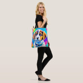 Welpenporträt: Farbiger Hund Tasche (Am Model)