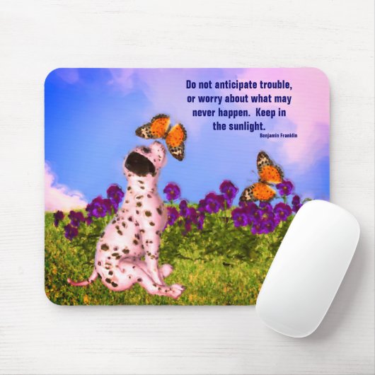 Welpenschmetterlinge-Attitude-Zitat Mousepad (Mit Mouse)