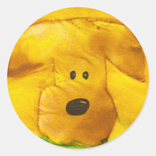 Welpensticker Runder Aufkleber (Vorderseite)