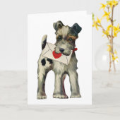Welpenvalentinstag Karte (Gelbe Blume)