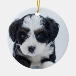 Welpenweihnacht Keramik Ornament