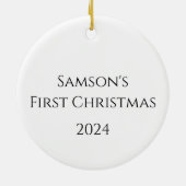 Welpenweihnacht Keramik Ornament (Hinten)