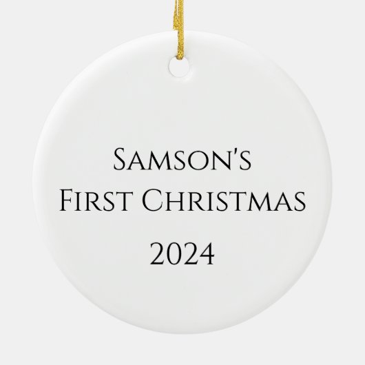 Welpenweihnacht Keramik Ornament (Hinten)