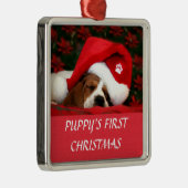 Welpenweihnacht Ornament Aus Metall (Rechts)