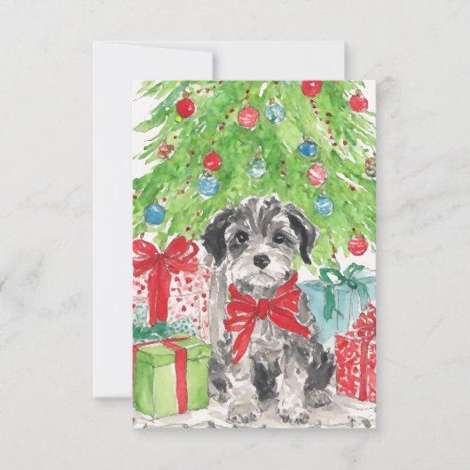 Welpenweihnachtliche Mitteilungskarten (Vorderseite)