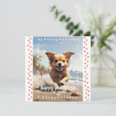 Welpenweihnachtsfest Einladung (Stehend Vorderseite)