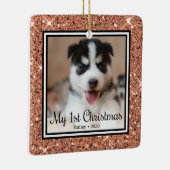 Welpenweihnachtsfest Keramikornament (Rechts)