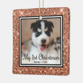 Welpenweihnachtsfest Keramikornament (Links)