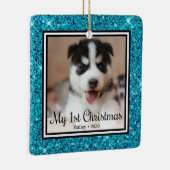 Welpenweihnachtsfest Keramikornament (Rechts)