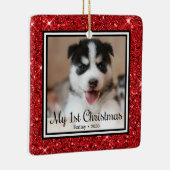 Welpenweihnachtsfest Keramikornament (Rechts)