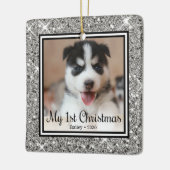 Welpenweihnachtsfest Keramikornament (Links)