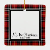 Welpenweihnachtsfest Keramikornament (Rückseite)